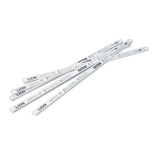 Lame De Scie A Metaux - Carte 5 Lames Flexible Lion 8-10-12 Stanley 0-15-801