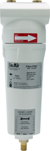 Préfiltre à air PF6C 475604 - Filtre air comprimé 1 µ - 0,5 PPM - 475604 Lacmé
