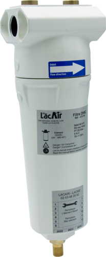 Filtre déshuileur air comprimé 0,01 µ - 0,01 PPM DH6C 475704 Lacmé