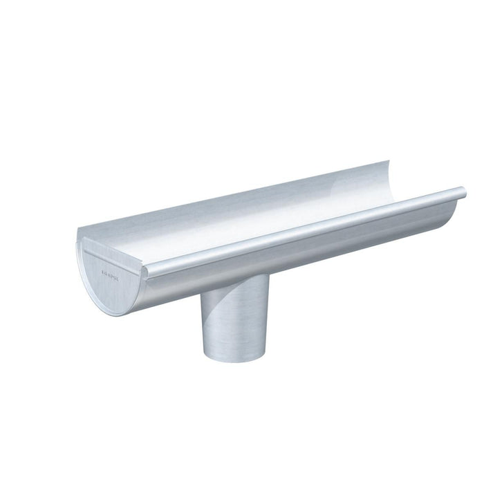 Embout a talon naissance cylindrique zinc naturel ø100mm gauche, boudin 14 33.3cm - 11008774