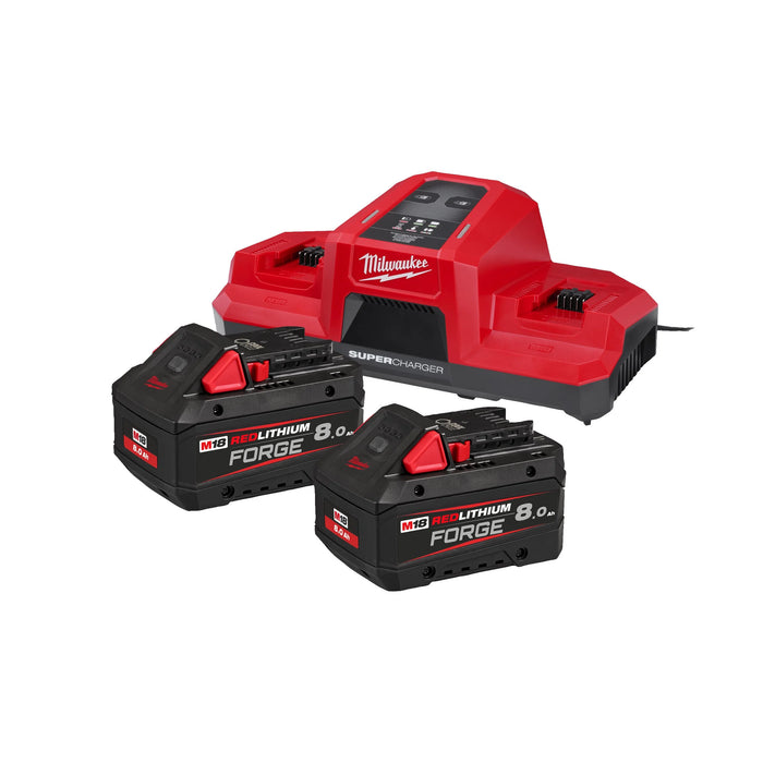 Pack batteries + chargeur super rapide M18™ FORGE™  4933498616 M18 FORGENRG-802DBSC Milwaukee