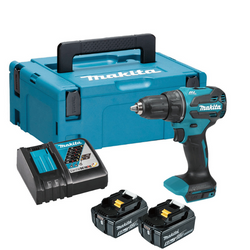 Perceuse visseuse sans fil Makita DDF490RTJ 18V LXT 65 Nm avec batteries et coffret MAKPAC