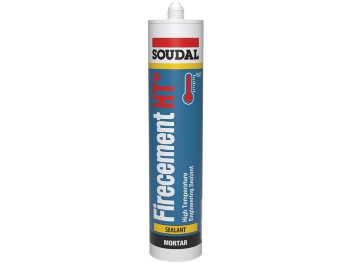 mastic réfractaire haute température 1500°C noir 310mL FIRECEMENT - 108264.SOUDAL