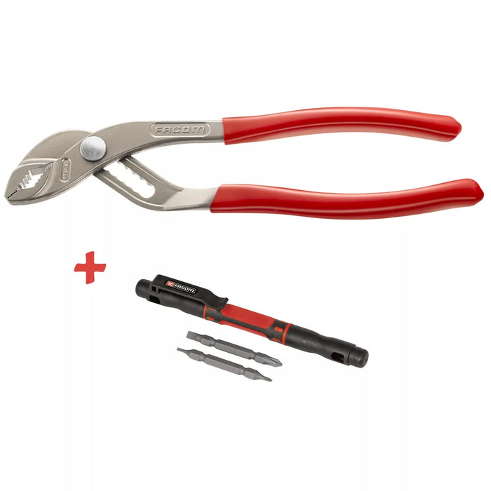 Pince multiprise 250mm + tournevis stylo 4 en 1 Facom 170A.25PB