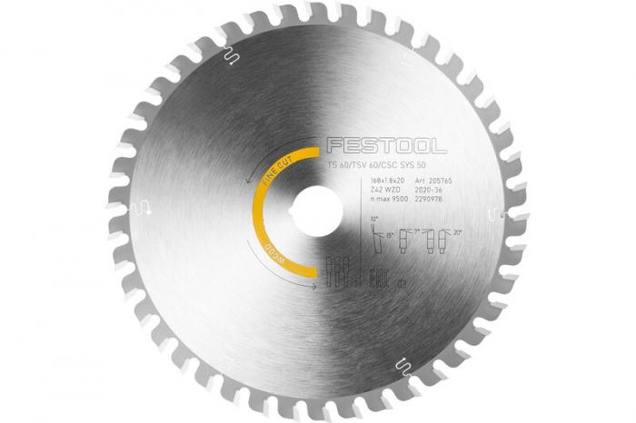Lame de scie circulaire WOOD FINE CUT HW 168x1,8x20 WD42 - 205765 FESTOOL