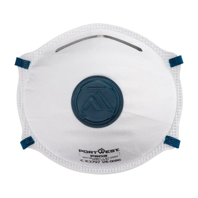 Masque FFP2 à valve (boite de 10) - P203WHR PORTWEST