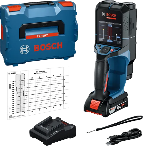 SCANNER MURAL EXPERT D-TECT 18V-200-17 C + BATTERIE GBA 18V 2.0AH Expert - 0601081605 Bosch