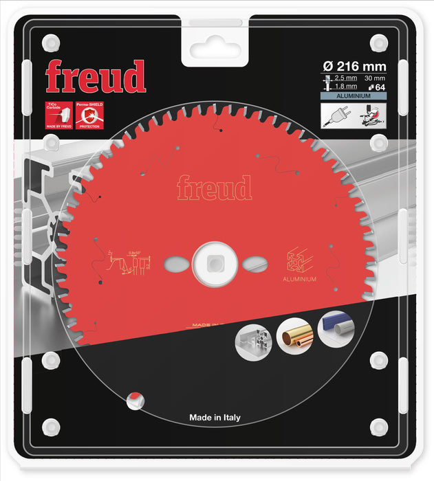 Lame scie circulaire aluminium  D216 2,5/1,8 AL30 Z64 TP -5° - F03FS09821 FREUD