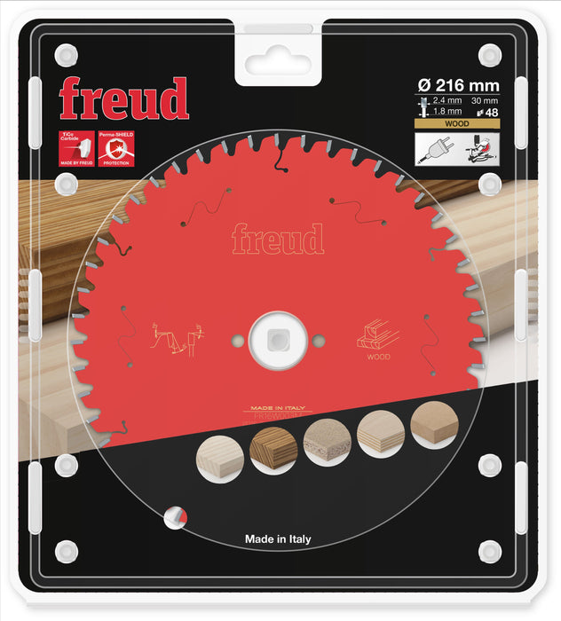 Lame scie circulaire bois D216 2,4/1,8 AL30 Z48 BA -5° - F03FS09750 FREUD