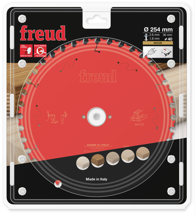 Lame scie circulaire bois D254 2,6/1,8 AL30 Z40 BA 15° - F03FS09779 FREUD