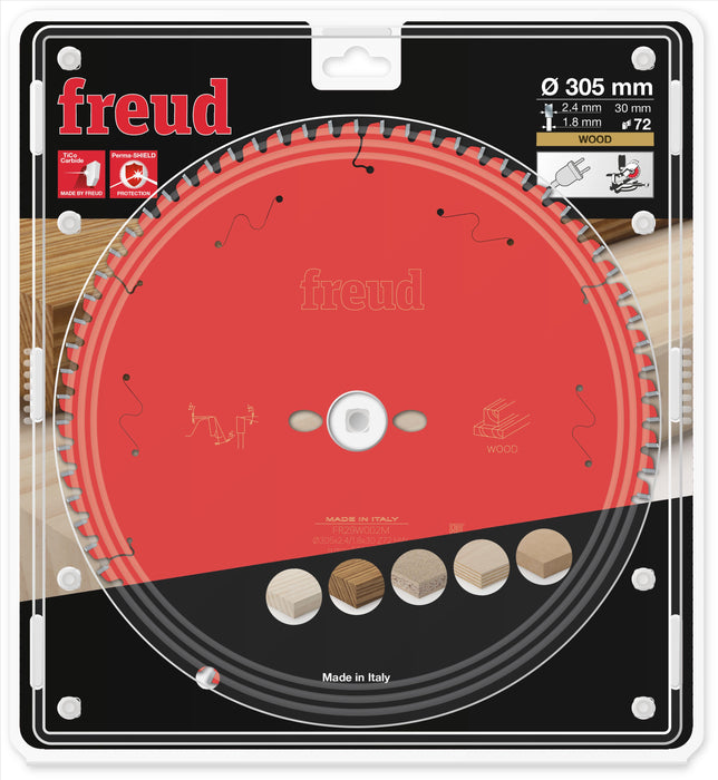 Lame scie circulaire bois D305 2,4/1,8 AL30 Z72 BA -5° - F03FS09763 FREUD