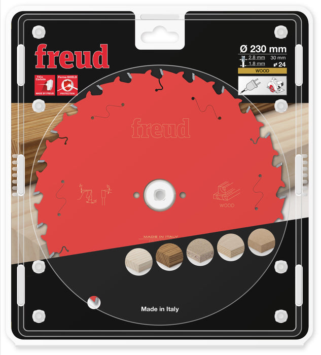 Lame scie circulaire bois D230 2,8/1,8 AL30 Z24 BA 15° - F03FS09728 FREUD