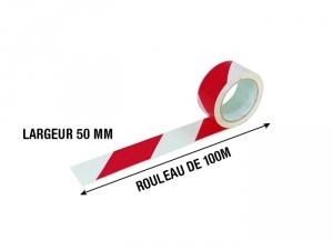 Ruban de balisage rouge et blanc 100m x 50 mm - 81890050 LIMA