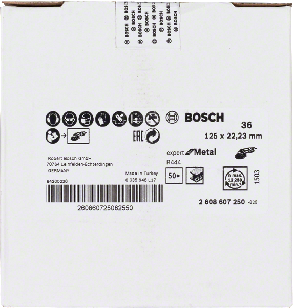 1 Abr Fibr Ø 125 G36 Efm Bosch 2608607250