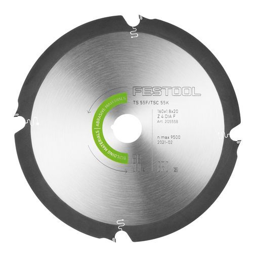 Lame de scie diamant DIA 160x1,8x20 F4 Abrasive Materials 205558 Festool