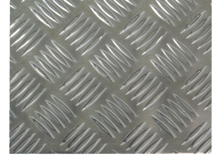 Tôle plate damier / striée en aluminium épaisseur 3 mm 1000x500 mm