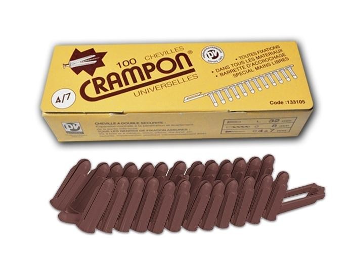 Chevilles Crampon universelles ø8 4/7 marron