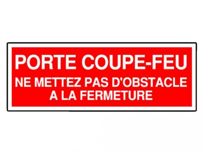 plaque rigide coupe feu obstacle a la fermeture