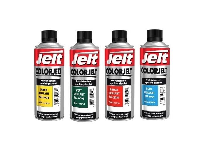 Spray de peinture couleur fini brillant COLORJELT Rouge RAL 3020