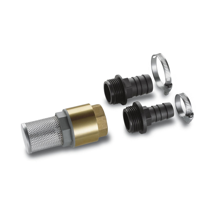 Kit complet crépine Inox avec clapet anti-retour + adaptateur 1" (25,4mm) / 3/4" (19mm)  Karcher 6.997-341.0