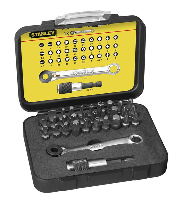 "Coffret D'Embouts De Vissage 1/4"" 25Mm + Mini-Cliquet - Je Stanley 1-13-905