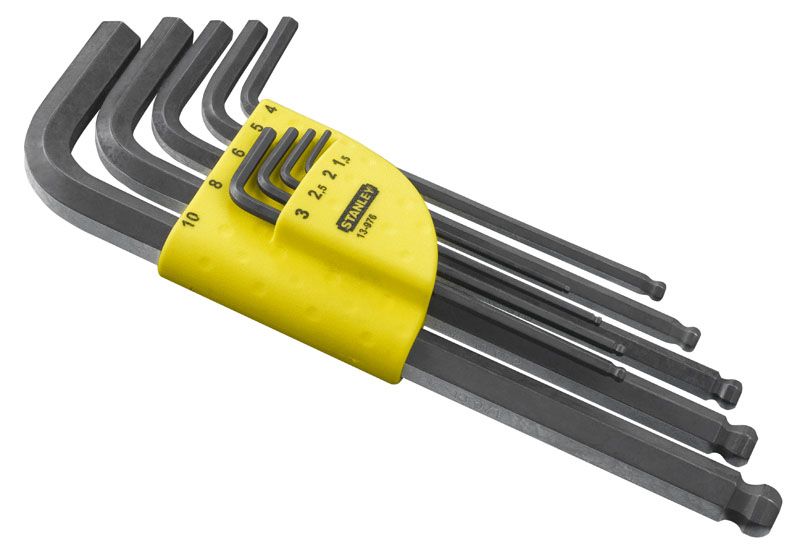 Clé Male Longue A Tete Spherique - Etui De 9Pcs Stanley 1-13-976