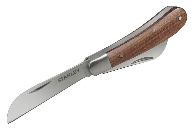 Couteau D'Electricien A 2 Lames - Manche Bois Stanley STHT0-62687