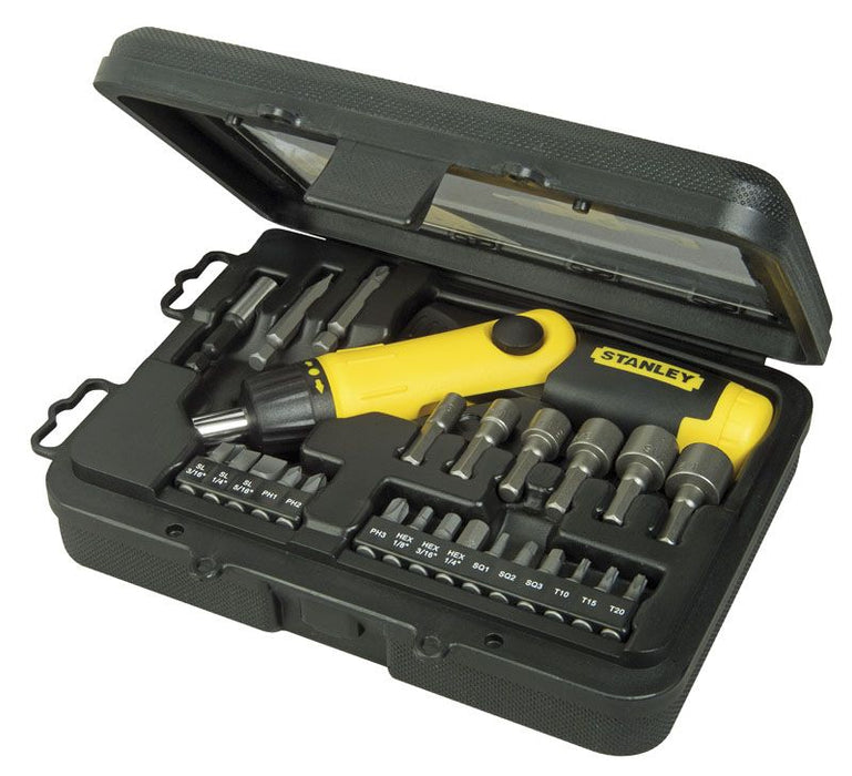 Tournevis Porte-Embouts A Cliquet Poignee Revolver - Coffret Stanley 0-63-022