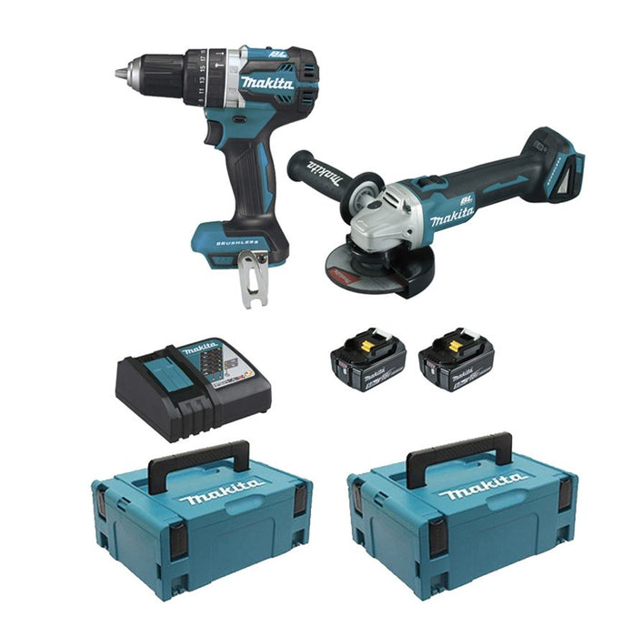 Ensemble de 2 machines (meuleuse DGA506 + perceuse DHP484) DLX2210TJ1 Makita