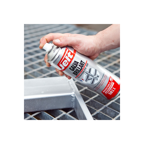 Spray galva Brillant galvanisation à froid finition brillant 500 ml Jelt 005811