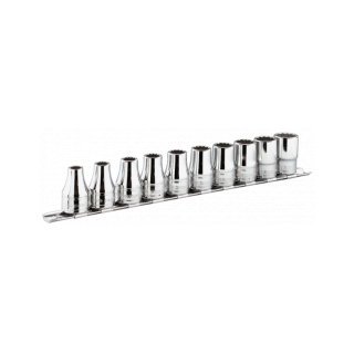 J.40U Jeu 8 douilles 3/8" 12 pans en pouces sur rack