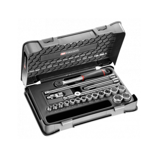 J.161-3P6 Coffret douilles 3/8" 6 pans métriques - 20 pièces - J.161B