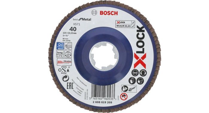 Disque Lamelle Bst Metal 125 G80 X-Lock Bosch 2608619211
