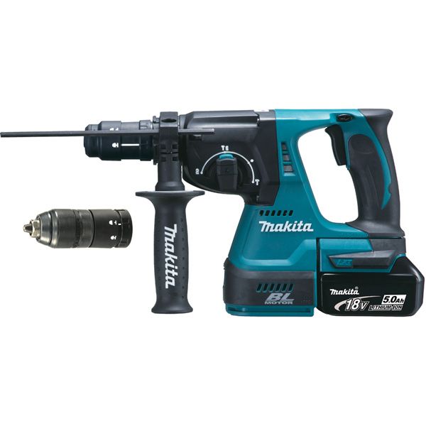 Perforateur-burineur SDS-Plus 18 V Li-Ion 2x5Ah 24 mm Makita DHR243RTJ