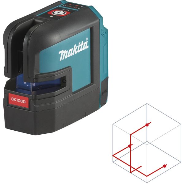 Laser lignes et 4 points croix 25 m 12 V CXT Li-Ion Makita SK106DZ