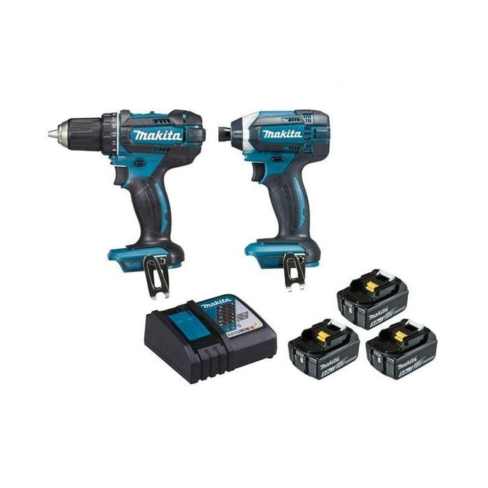 Ensemble perceuse visseuse et visseuse à chocs Makita + 3 batteries 5Ah DLX2127TJ1