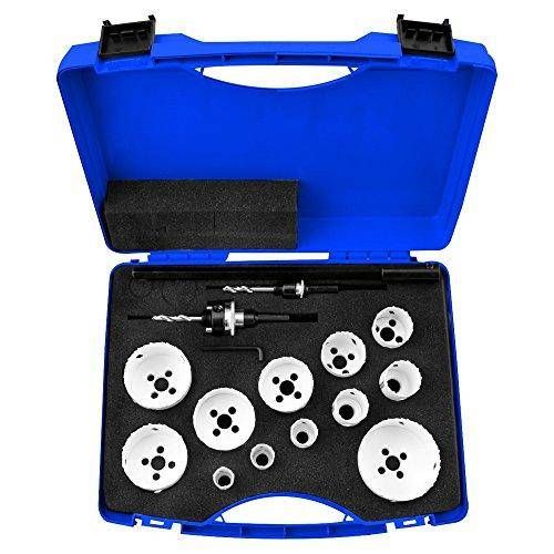 Coffret complet scies trépans bimétal HHS 8% + arbres trépans H3A H4A Izar