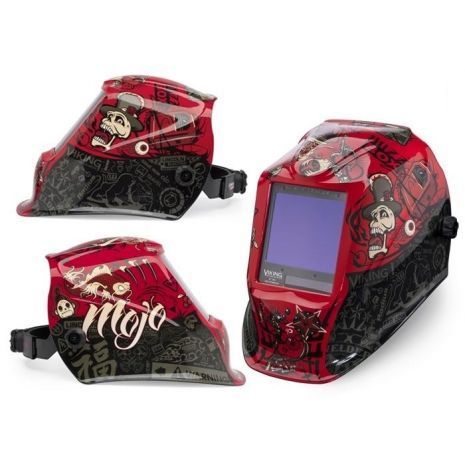 Cagoule de soudage VIKING 3350 MOJO Rouge Lincoln Electric K3101-4-CE