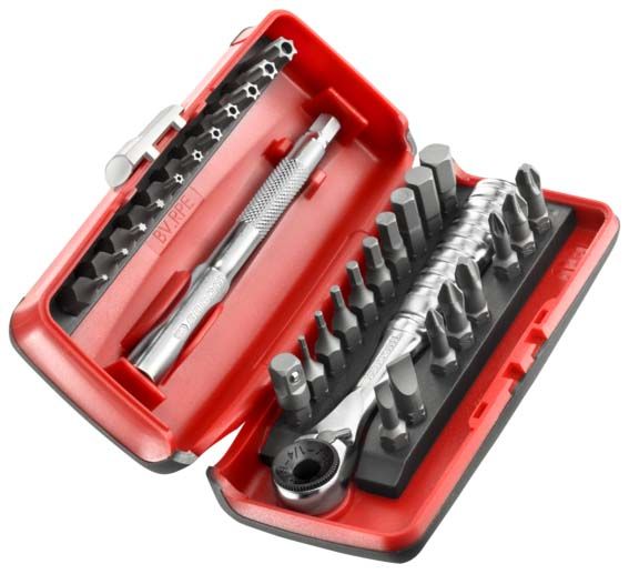 Coffret d'embouts 1/4  avec cliquet compact R.180J31PB Facom