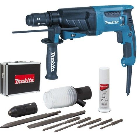 Perfo-Burineur SDS-Plus Makita 800W 26mm HR2630TX4 avec accessoires
