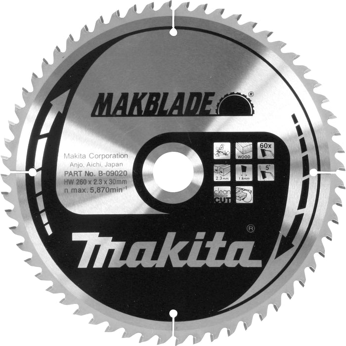 Lame Carbure Makblade Bois 190x20 mm 48D Makita B-08953