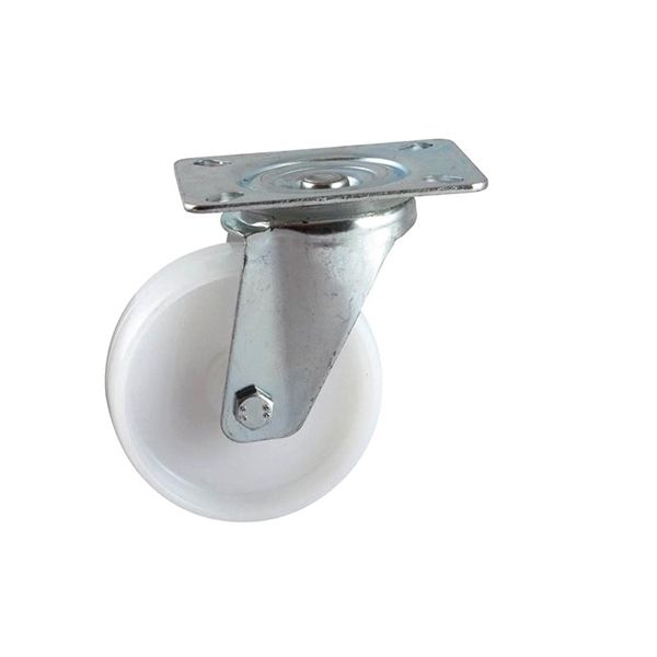 Roulette pivotante à platine roue blanche ø100 charge 150kg