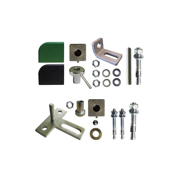 Kit complet pivot de portail à cheviller carré 25x25mm pour tube de 30 ext