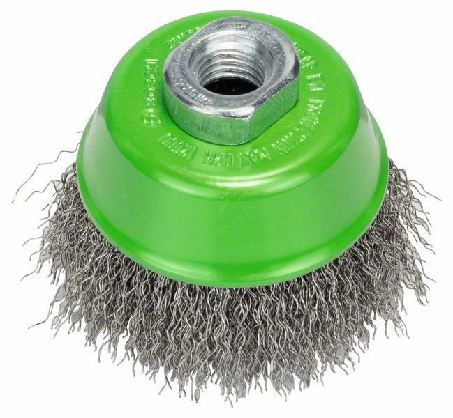 Brosse boisseau 75 mm à fils d'inox ondulés Bosch 2608622102