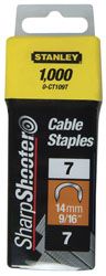 Agrafes Cavaliers Type 7 - Boite De 1000Pcs Cavaliers 10 mm-3/8 Type 7 (1000) Stanley 1-CT106T
