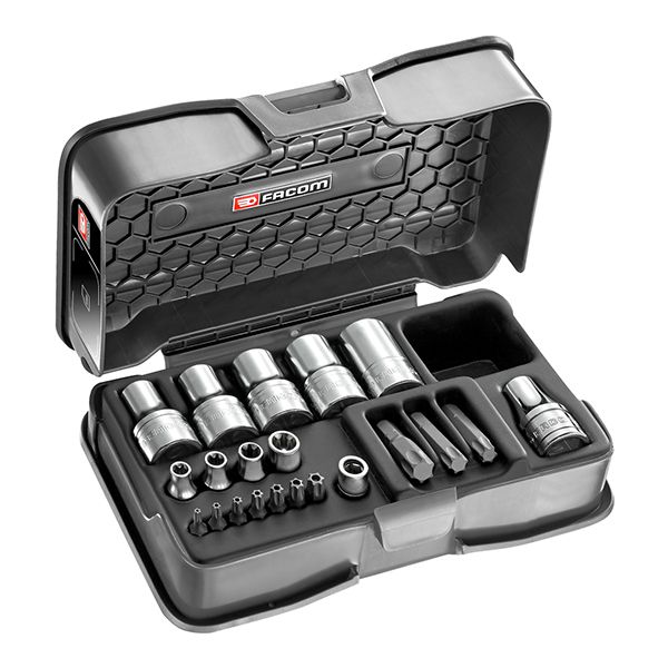 Coffret Douilles 1/4" et 1/2" Torx® et embouts - 21 pièces RSX.19B Facom