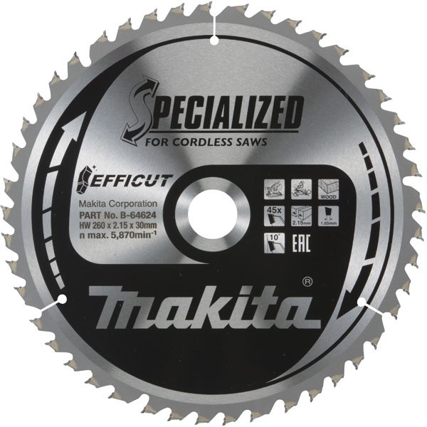 Lame Carbure Efficut 305x30x80T Makita B-67262