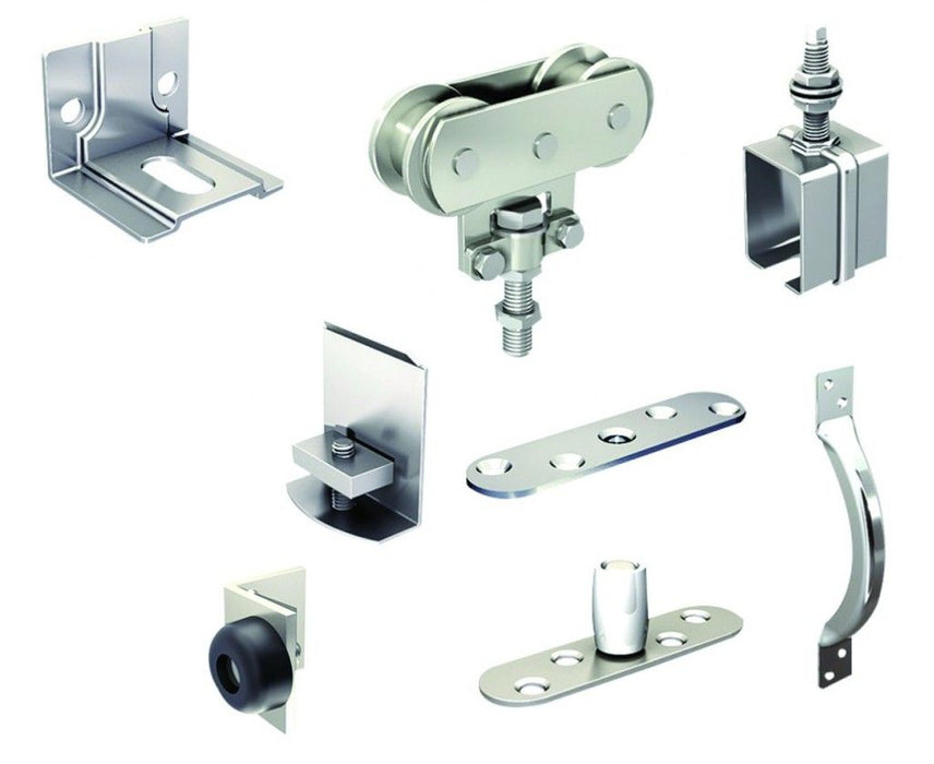 Kit montage porte coulissante Max 80 Kg Guide bas - 3530GVP-3 - Mantion