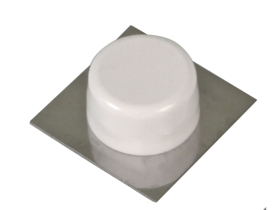 Butoir de porte / butée de porte en plastique finition blanc 45 x 45 mm - AMIG18918