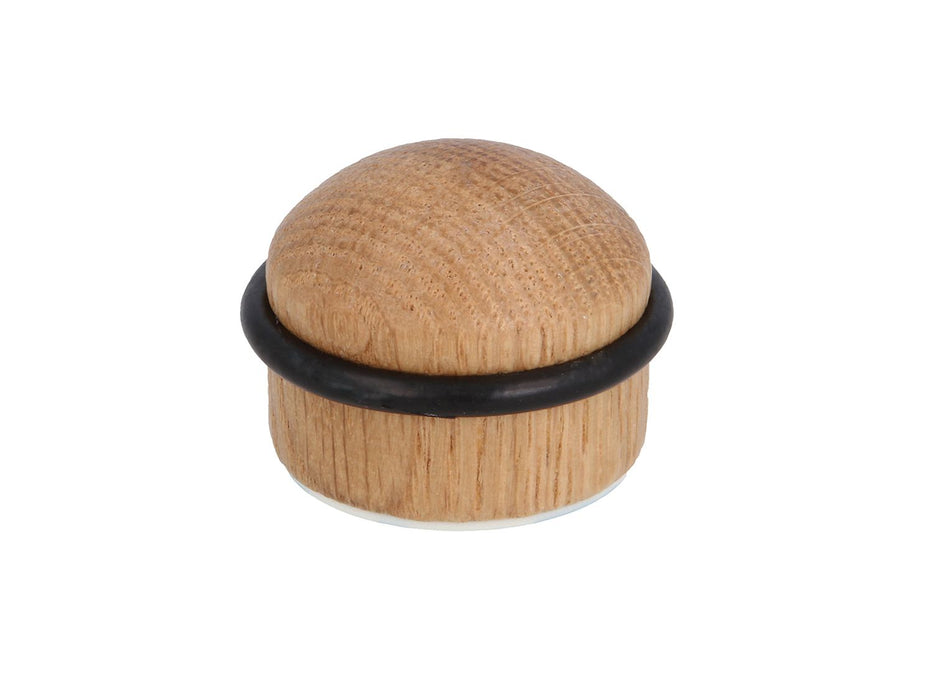 Butée de porte en bois ronde Ø34 x 28 mm adhésive et à visser AMIG23106